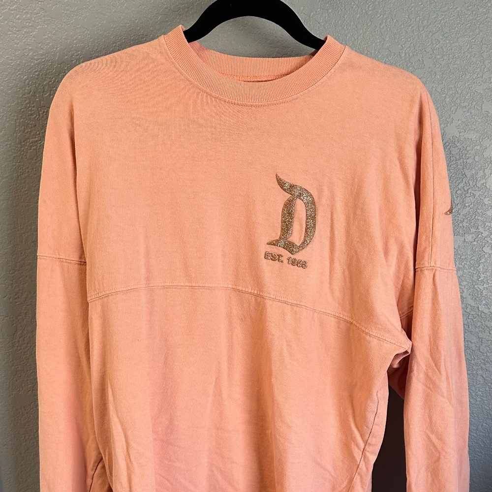 Disney Parks Spirit Jersey – Disneyland Resort Peach Glitter – XS